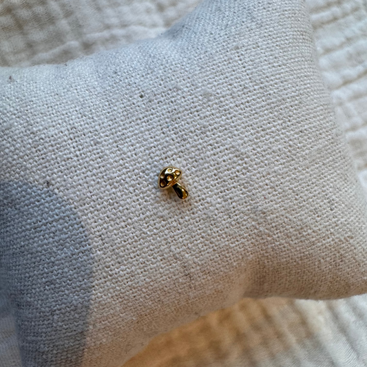 Sunset Earring Golden Mushroom - selected with love