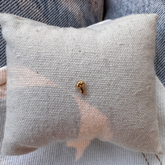 Sunset Earring Golden Mushroom - selected with love