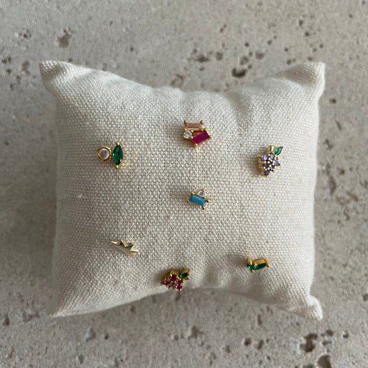 Sunset Earring Blue Square - selected with love