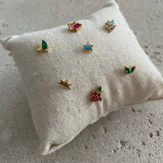 Sunset Earring Blue Square - selected with love